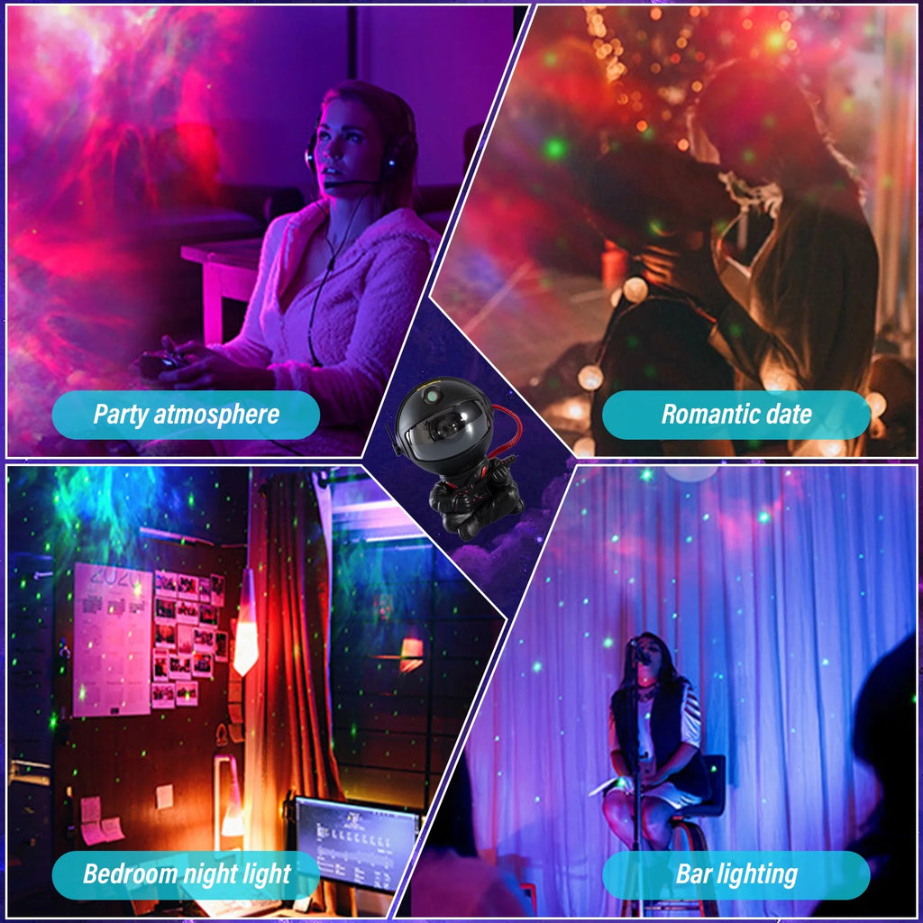 Astronaut Galaxy Projector, 8 Nebula Effects Galaxy Star Projector with Smare Remote Control, 360° Rotation Night Light for Valentines Day Gift/Birthday Gifts for Family, Friends
