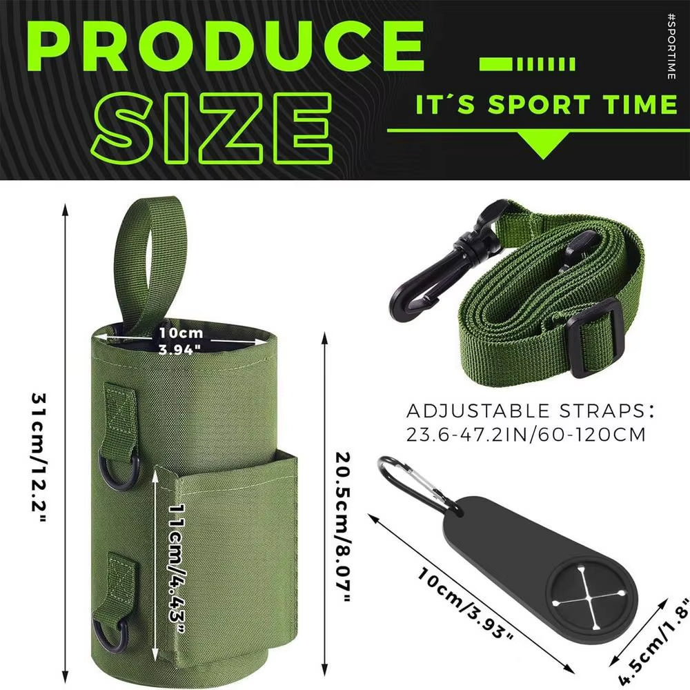 Magnetic Gym Water Bottle Sling Bag - Non-Slip Portable Carrier for All Your Workout Needs