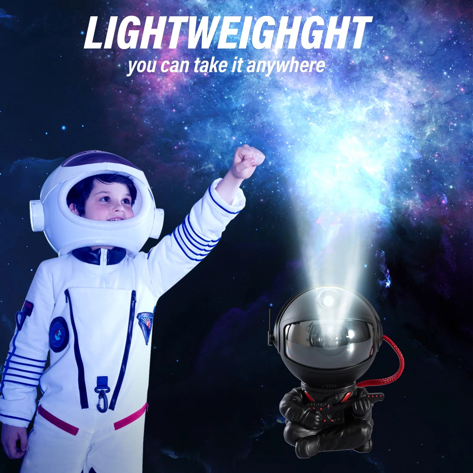 Astronaut Galaxy Projector, 8 Nebula Effects Galaxy Star Projector with Smare Remote Control, 360° Rotation Night Light for Valentines Day Gift/Birthday Gifts for Family, Friends