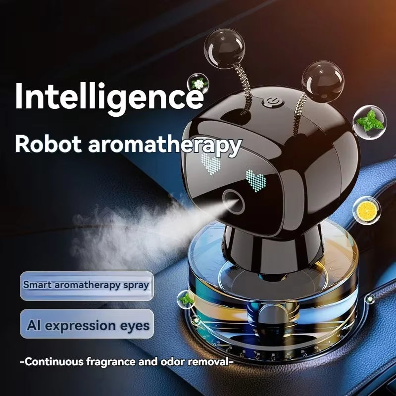 XMSJ AI Rechargeable Smart Car Air Freshener - 4 Adjustable Levels Aroma Diffuser Gift