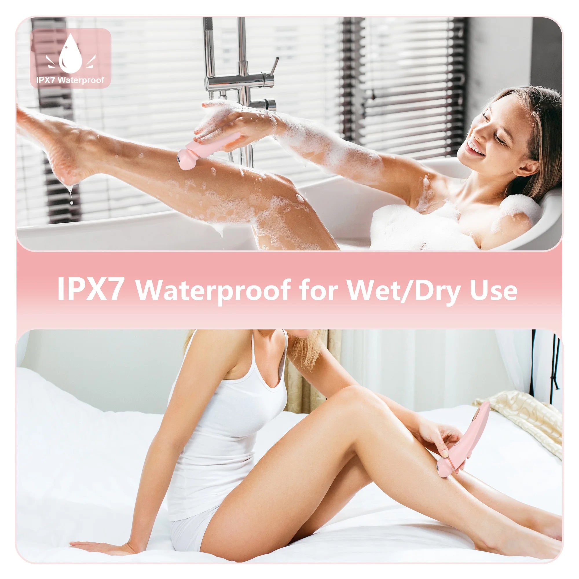 Woman Electric Razor, Lady Shaver Rechargeable, Face Leg Bikini Trimmer Wet Dry Use